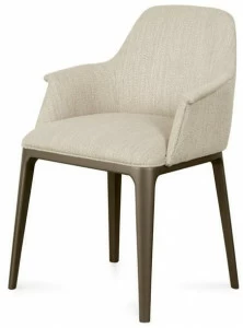 JOSÉ LEITE DE CASTRO Стул из мягкой ткани с подлокотниками  11217326