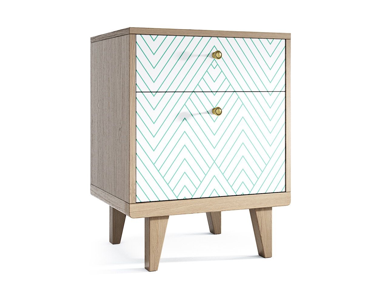 Тумбочка прикроватная белая Thimon THE IDEA  210285 Бежевый;белый;дуб сонома  - Вид №1