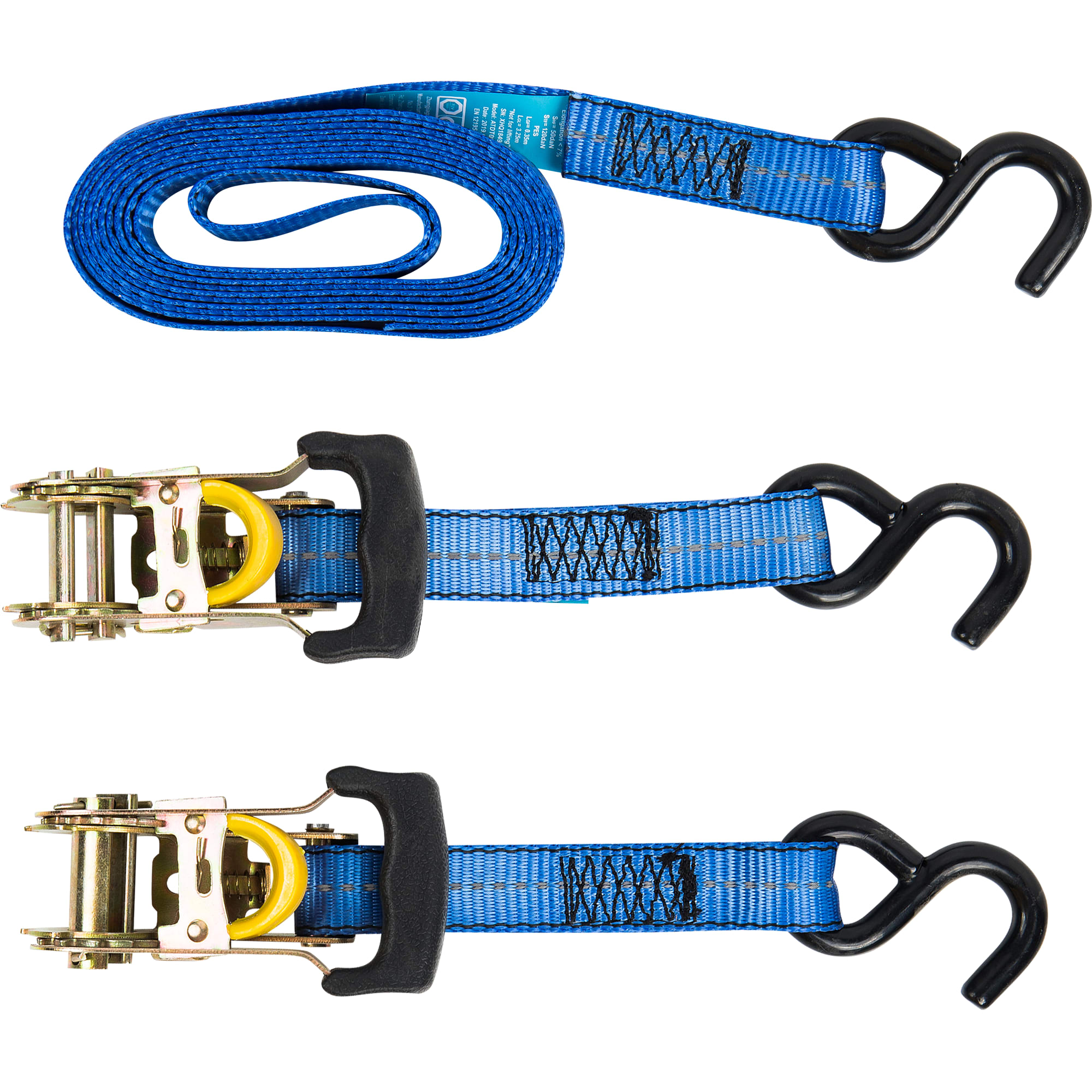 13139781 Набор ремней с храповиками 2.5х360 см, 4 шт Santreyd  - Вид №2