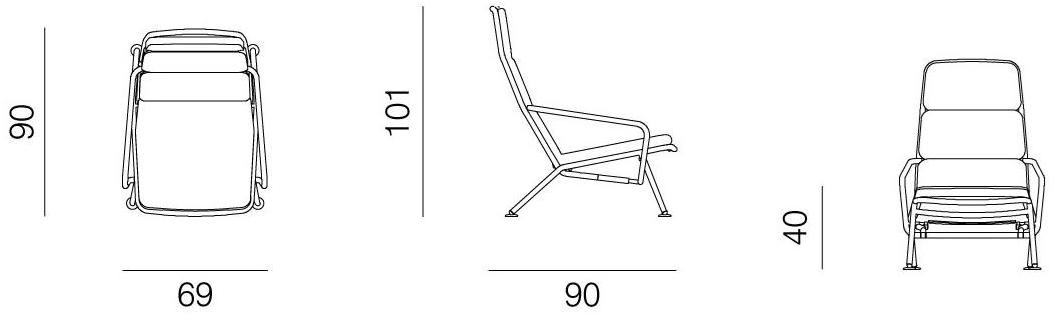 prostoria Откидывающееся кожаное кресло с подставкой для ног sun-id-1413299 - Вид №4