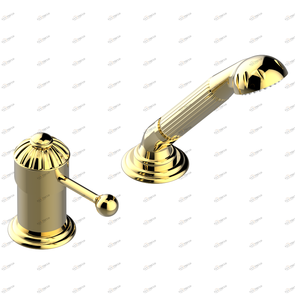 U1A-6523/60A Смеситель керамический устанавливаемый на борту с ручным душем Thg-paris Mandarine Золото U1A 6523/60A CAT.F