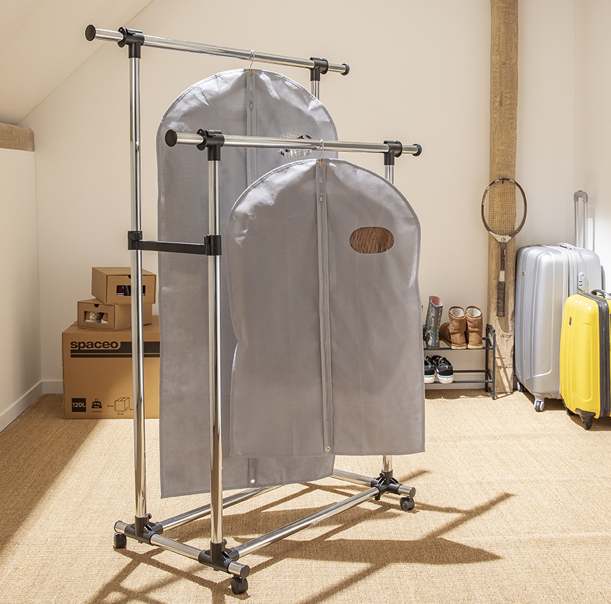 82008804 Чехол для одежды 60x90 см текстиль цвет серый STLM-0017169 SPACEO  - Вид №16