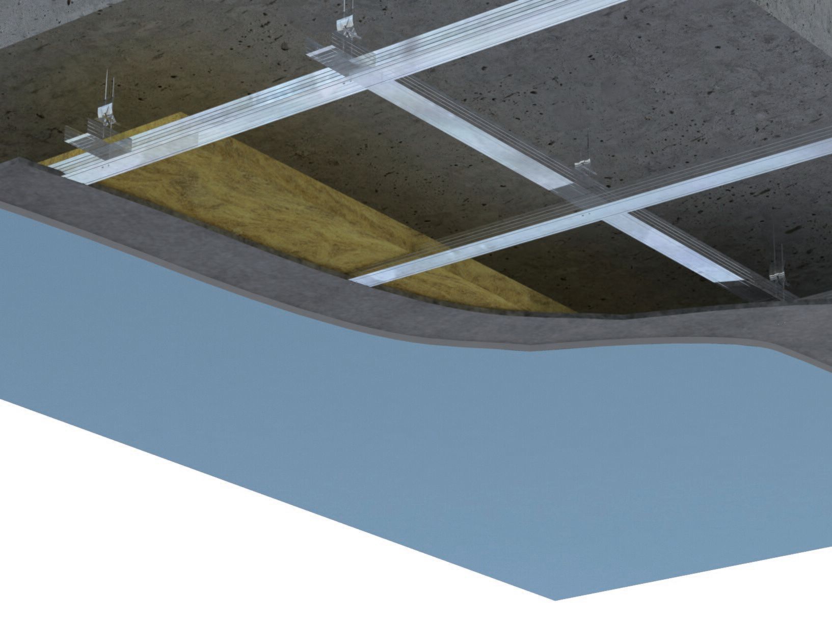 Низкий потолок с защитой от ударов от перекрытия Knauf Italia D112 ARCH-00114076