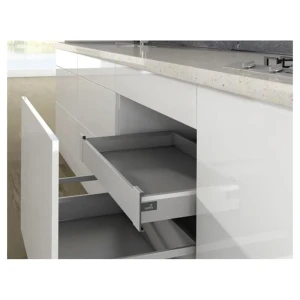 91249047 Алюминиевая передняя панель внутреннего ящика HETTICH 100 InnoTech Atira в базу 600 мм цвет серебристый STLM-1452291