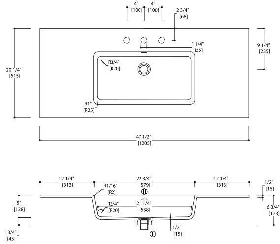 Sa1200 Накладная раковина на столешницу  овальная Blu Bathworks®  - Вид №2