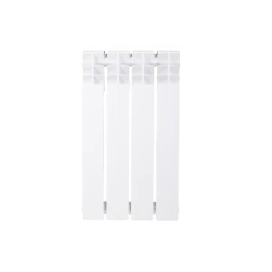 Радиатор секционный Equation Aluminium 350/90 4 секции боковое подключение алюминий белый