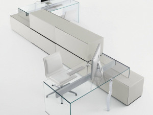 Множественный Хрустальный стол со встроенной полкой