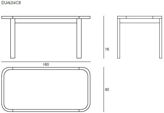 Il Giardino di Legno Прямоугольный садовый стол из дерева и стекла Dual Dual04c8 - Вид №2