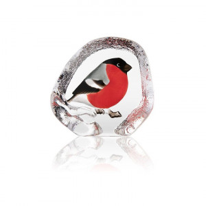 34281 Скульптура "Снегирь", красная/чёрная/серая, 105/100 мм. Maleras
