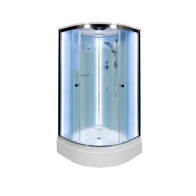 А102 L LED с кнопкой и гидромассажем Душевая кабина DETO Серия А D279S LED