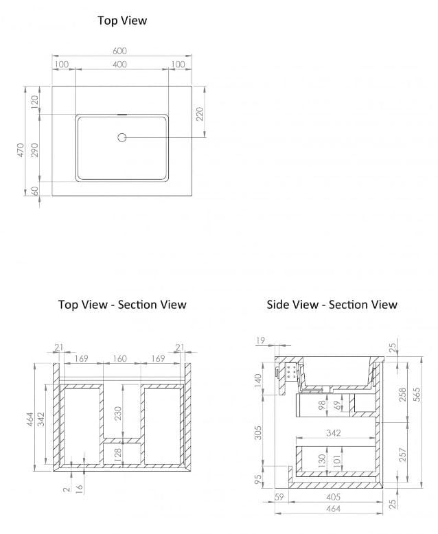 Умывальник из смолы с ящиками со встроенной раковиной LUSSO Volini ARCH-00023160 - Вид №36