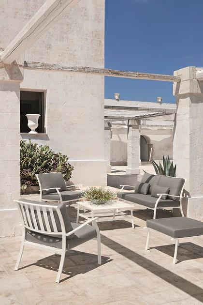 Ethimo 2-местный садовый диван из оцинкованной стали Elisir sun-id-1389235 - Вид №3