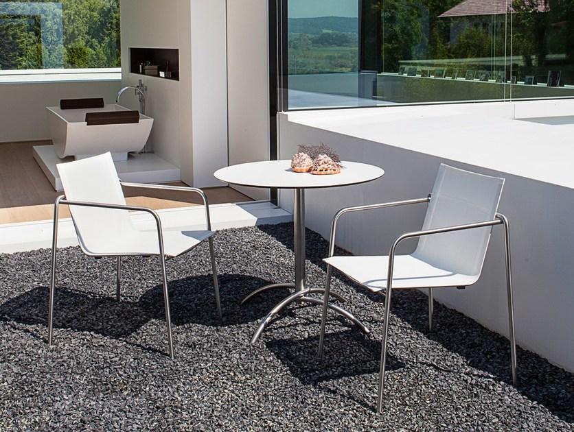 FISCHER MÖBEL Стол складной круглый с основанием 4 звезды Taku sun-id-1495029 - Вид №7