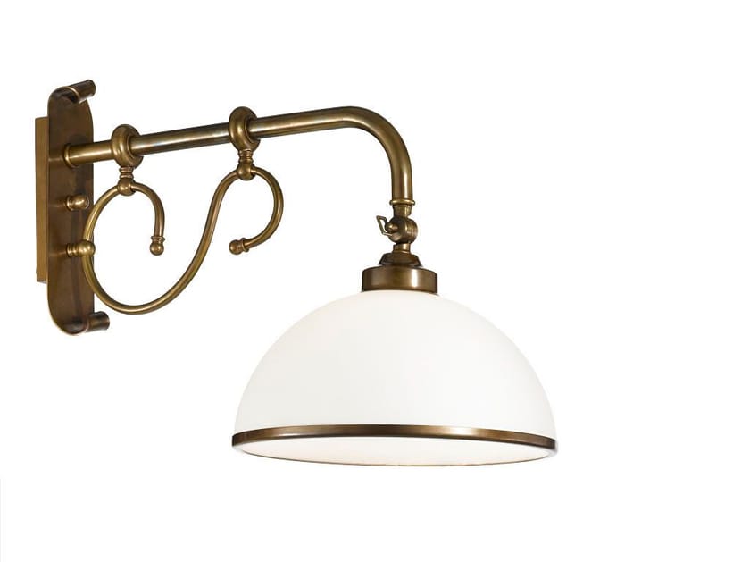 Светодиодный настенный светильник из латуни со стеклянным диффузором Cremasco Illuminazione Венецианская традиция ARCH-00150848