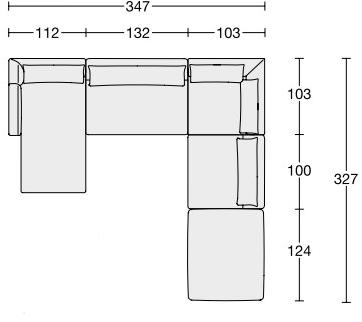 CTS SALOTTI Модульный тканевый диван с шезлонгом Bloom sun-id-1477622 - Вид №3