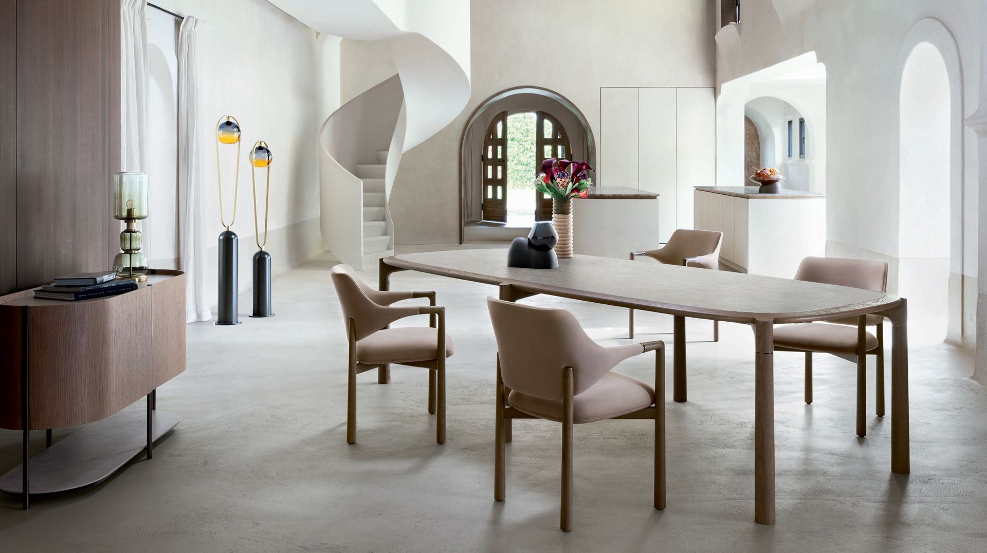 Деревянный и керамический стол ROCHE BOBOIS ELANTA ARCH-00060840 - Вид №3