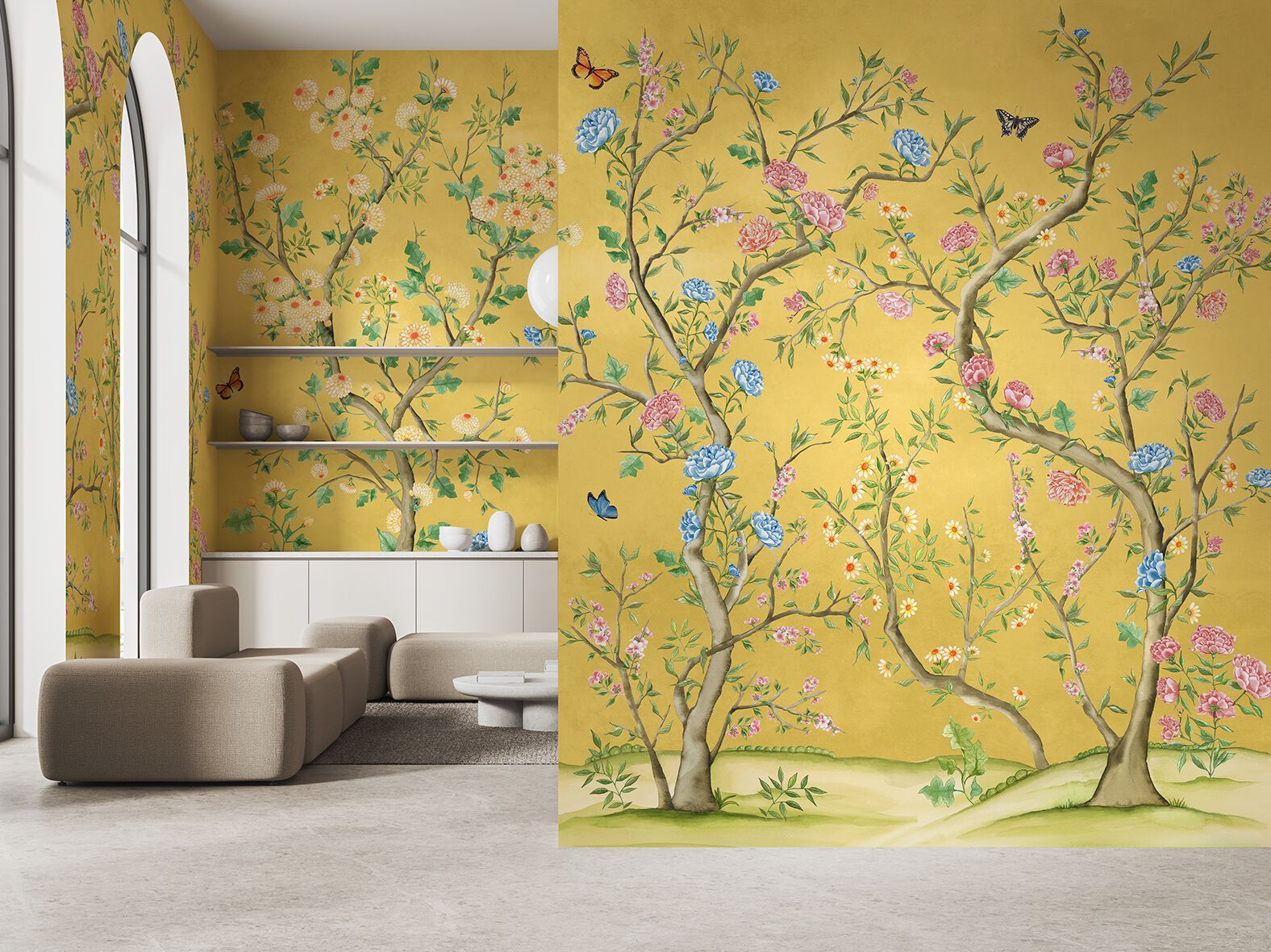 Carta da parati PVC free, eco-friendly, lavabile WallPepper FLORAISON ARCH-00066720