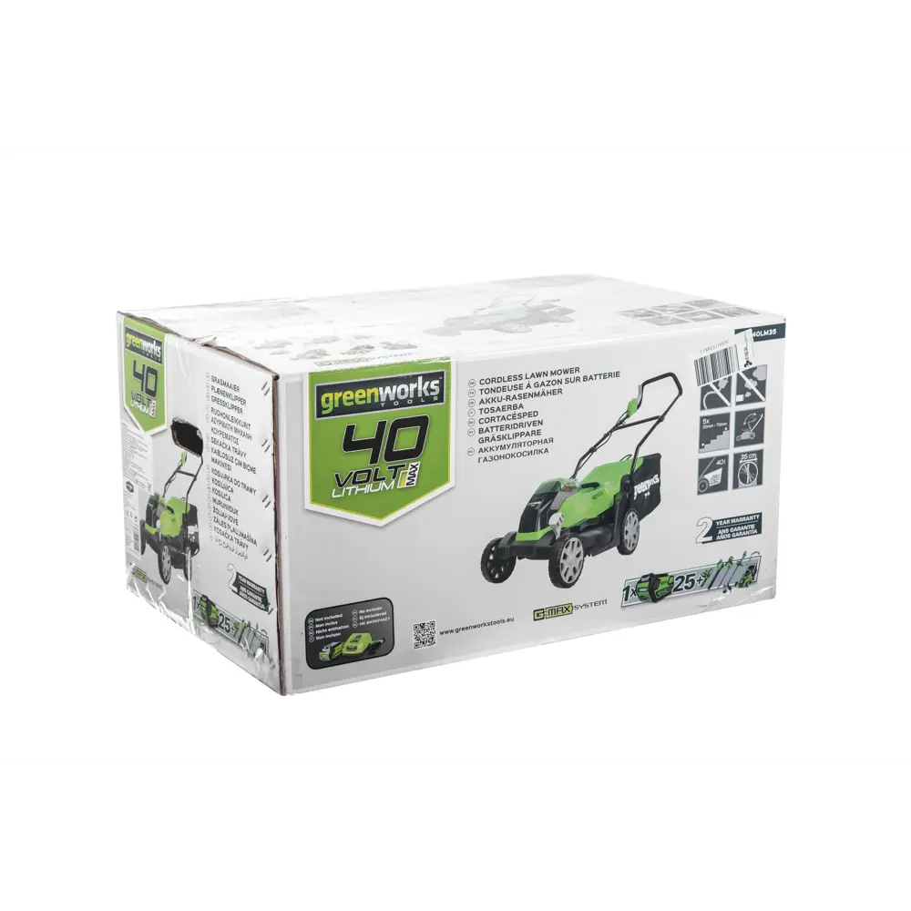 Газонокосилка аккумуляторная GreenWorks 2501907 40 В 35 см АКБ и ЗУ не входит в комплект 80172918 STLM-2157037  - Вид №5