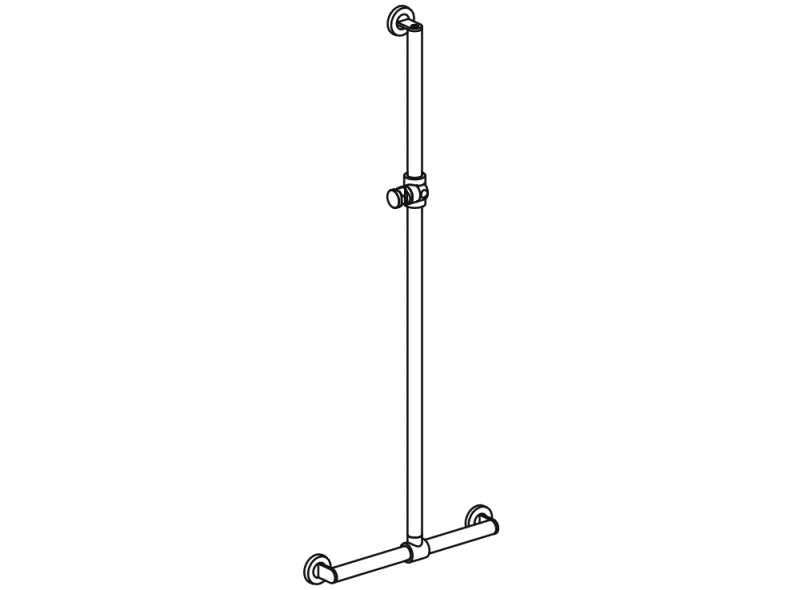900.35.46060 Поручень для душа с выдвижным держателем для душа HEWI Greifen  - Вид №8
