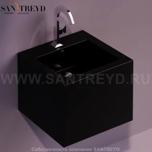 FZ13NERO Подвесная раковина настенная квадратная Simas Frozen черная