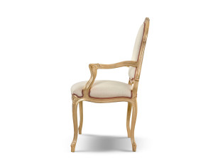 Деревянный мягкий стул с подлокотниками