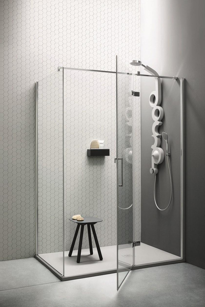 ARBLU Душевой уголок угловой с распашной дверцей Sei sun-id-1400386 - Вид №1