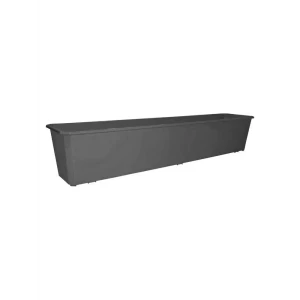 Ящик балконный Ingreen 80x17x15 см v14 л пластик вулканический серый