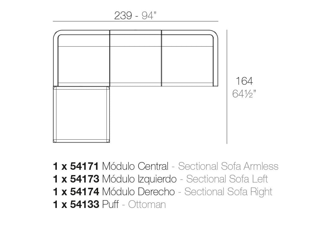 Угловой садовый диван Vondom Ulm ARCH-00095295 - Вид №5