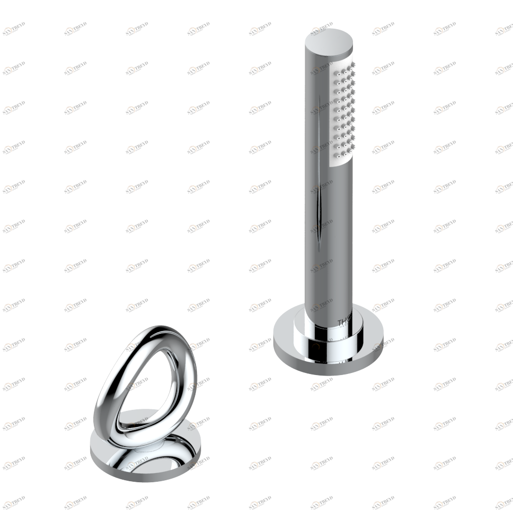 G4P-6532/60A Смеситель керамический устанавливаемый на борту с ручным душем с ручкой одновременной регулировки – потока/температуры Thg-paris Серия "О" Хром G4P 6532/60A  A02 CAT.A