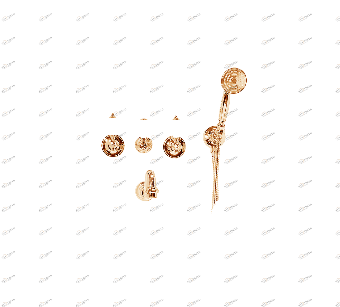 Gentry Home Смеситель для раковины мостик на 2 отверстия 200мм Berkeley Темное золото GH103022 