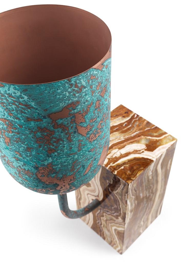 JCP UNIVERSE Медная ваза и мраморное основание sun-id-1422962 - Вид №7