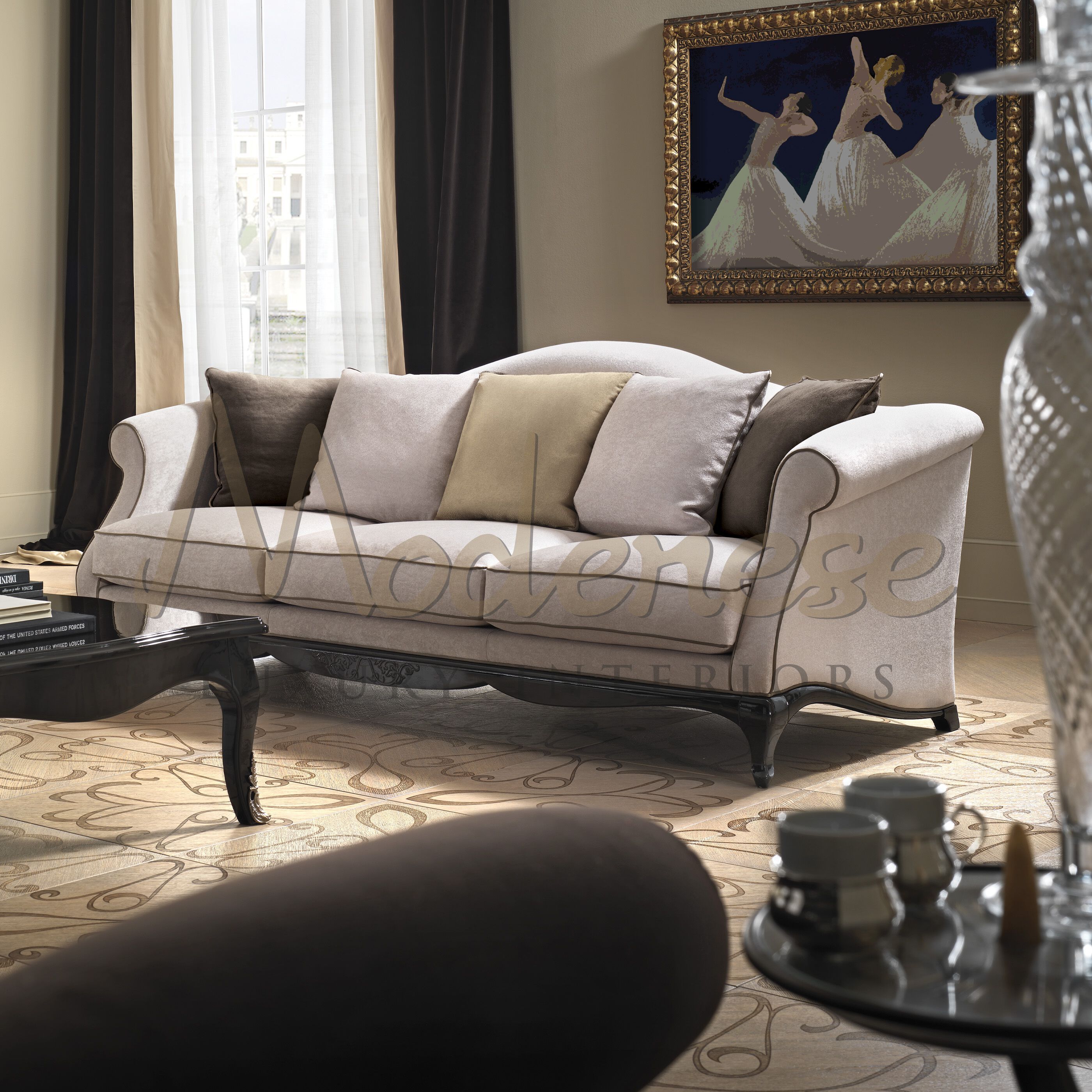 3-местный тканевый диван Modenese Luxury Interiors FUSION ELEGANCE ARCH-00087239 - Вид №3