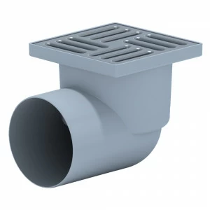 Трап горизонтальный нерегулируемый с выпуском 110мм, с нержавеющей решеткой 150х150 мм ТА 1112