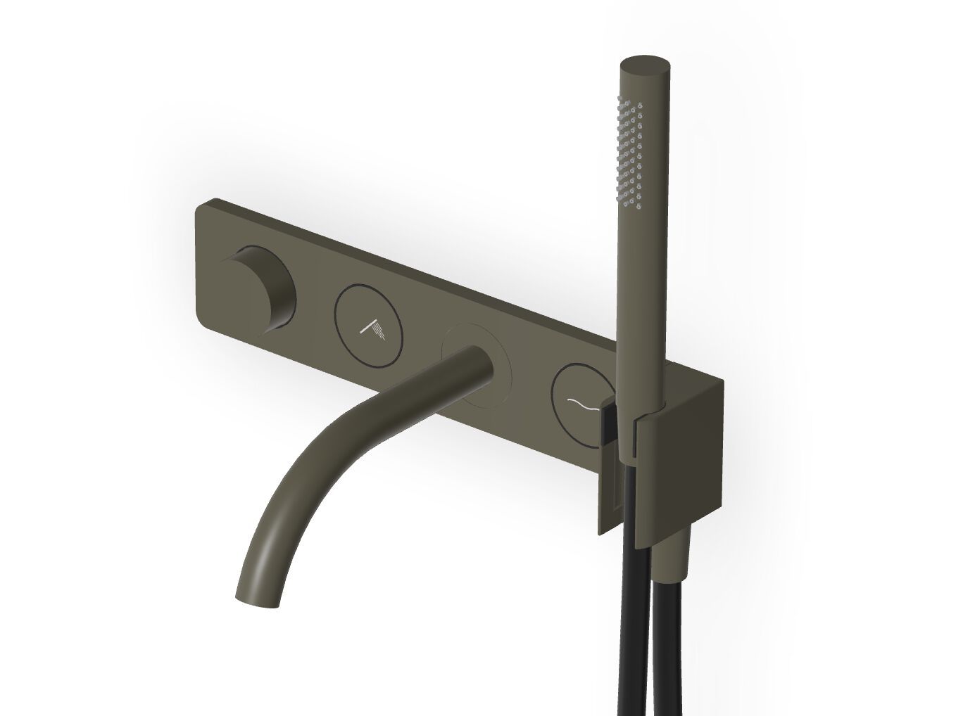 Термостатический смеситель для душа с 5 отверстиями и ручным душем Zucchetti Hoop ARCH-00129300