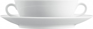 10642876 Furstenberg Чашка для супа с блюдцем Furstenberg "Вагенфельд" 300мл (белая) Фарфор