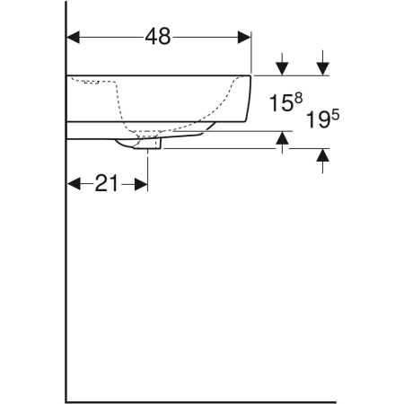225155000 Накладная раковина Geberit Renova Plan Geberit  - Вид №20