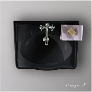 40771 Подвесная раковина настенная прямоугольная Althea Ceramica  черная