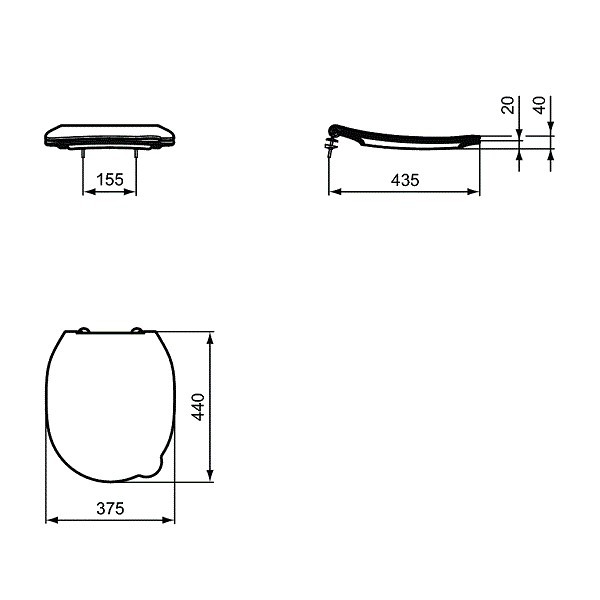 S453601 Сидение и крышка для унита 21 Ideal Standard CONTOUR - Вид №4