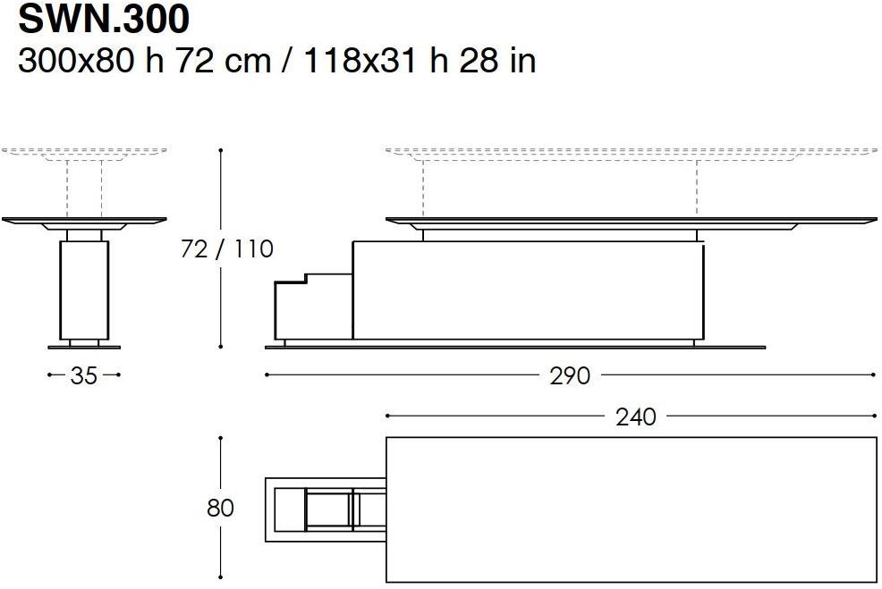 José Martínez Medina Стол для переговоров, регулируемый по высоте, из стали и дерева sun-id-1406603 - Вид №3