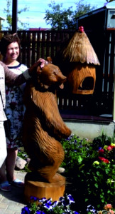 9286 МЕДВЕДЬ и улей, кормушка для птиц (дерево) LAB.Space