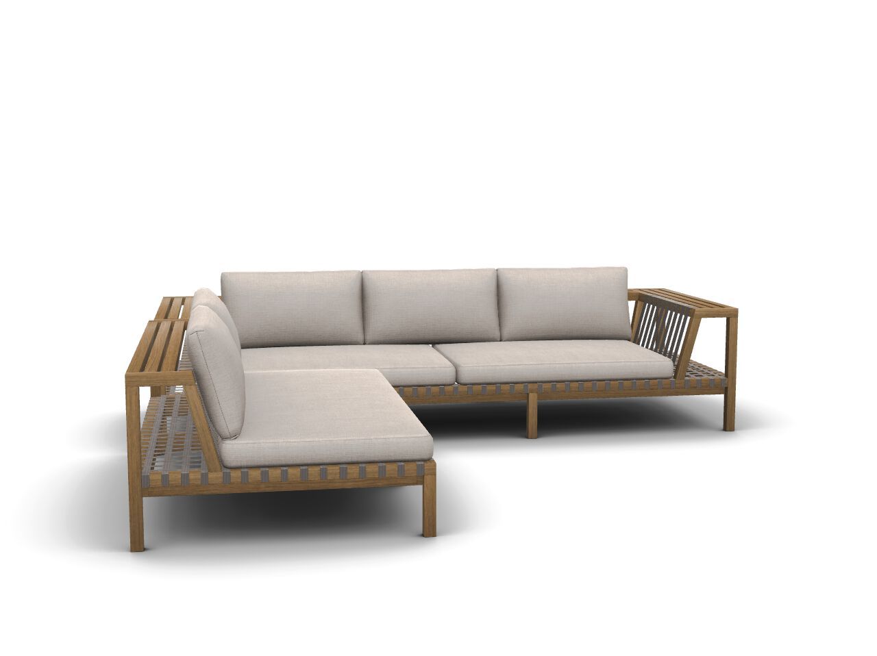 Модульный угловой садовый диван из тикового дерева RODA сеть ARCH-00033690