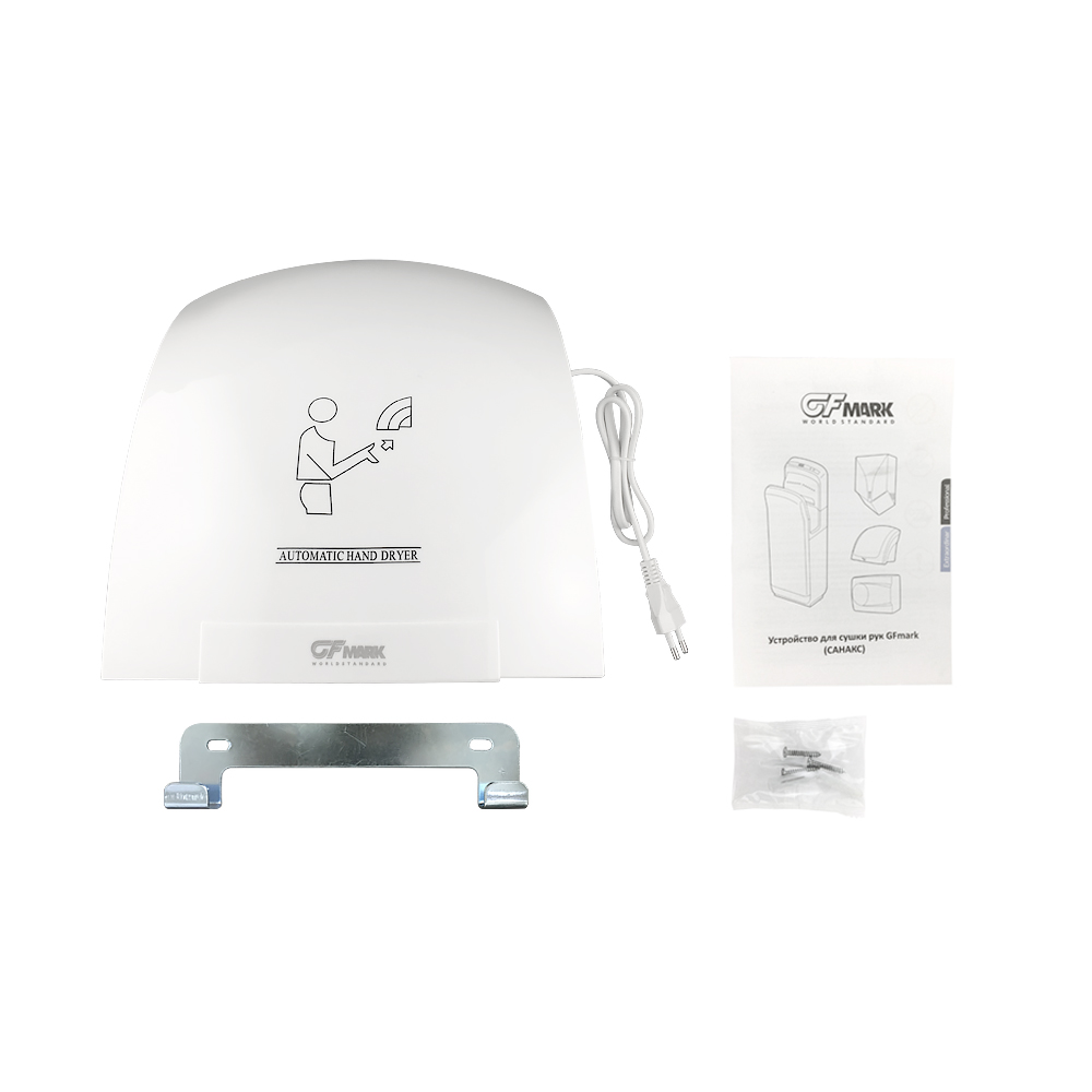 GFmark - Сушилка для рук, цвет белый 1800W, КЛАССИКА, код: 6903  - Вид №5