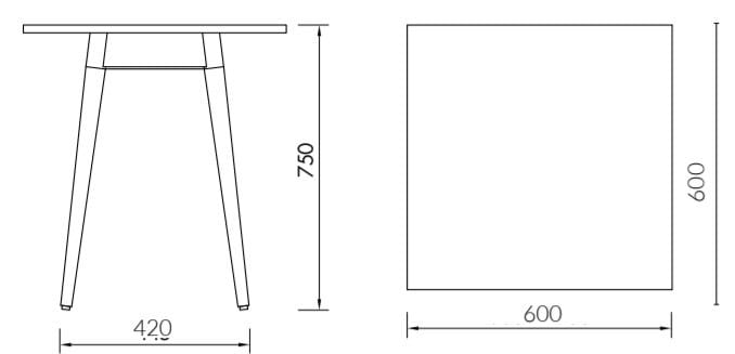 Квадратный стол из бука ALMA DESIGN Вирна ARCH-00011043 - Вид №1