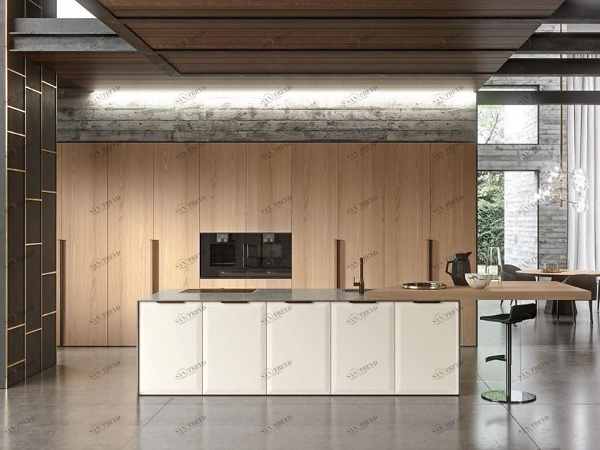 Aster Cucine Деревянная кухня с островом Brera academy sun-id-1409229