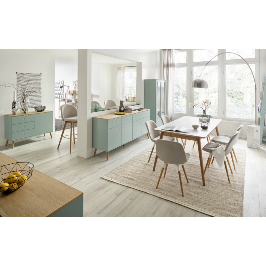 Витрина Tenzo Dot, 175х79х43 см, дуб, зеленая 1670676 - Вид №2