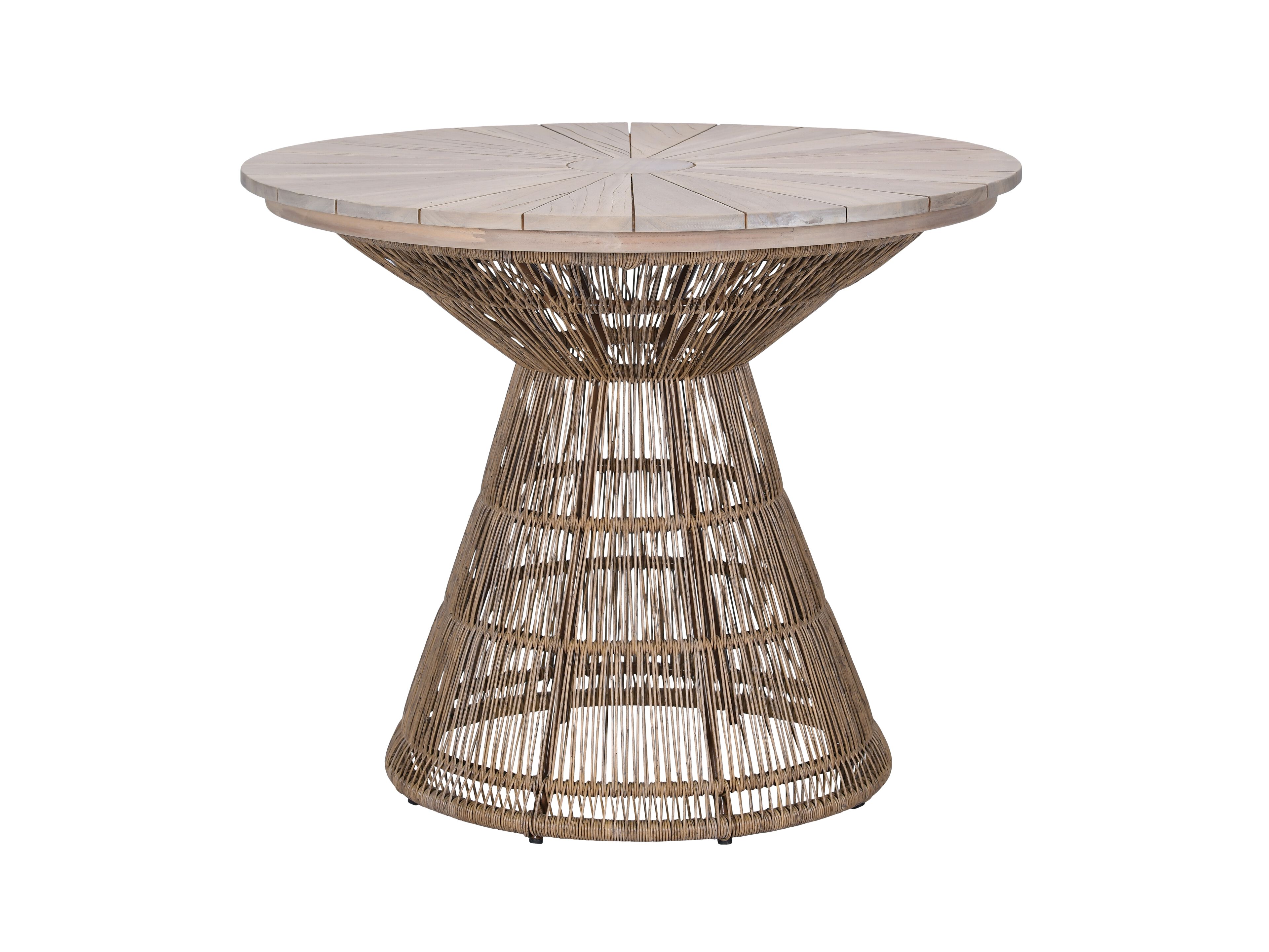 Алюминиевый и деревянный круглый садовый стол cbdesign Fiorella ARCH-00138062