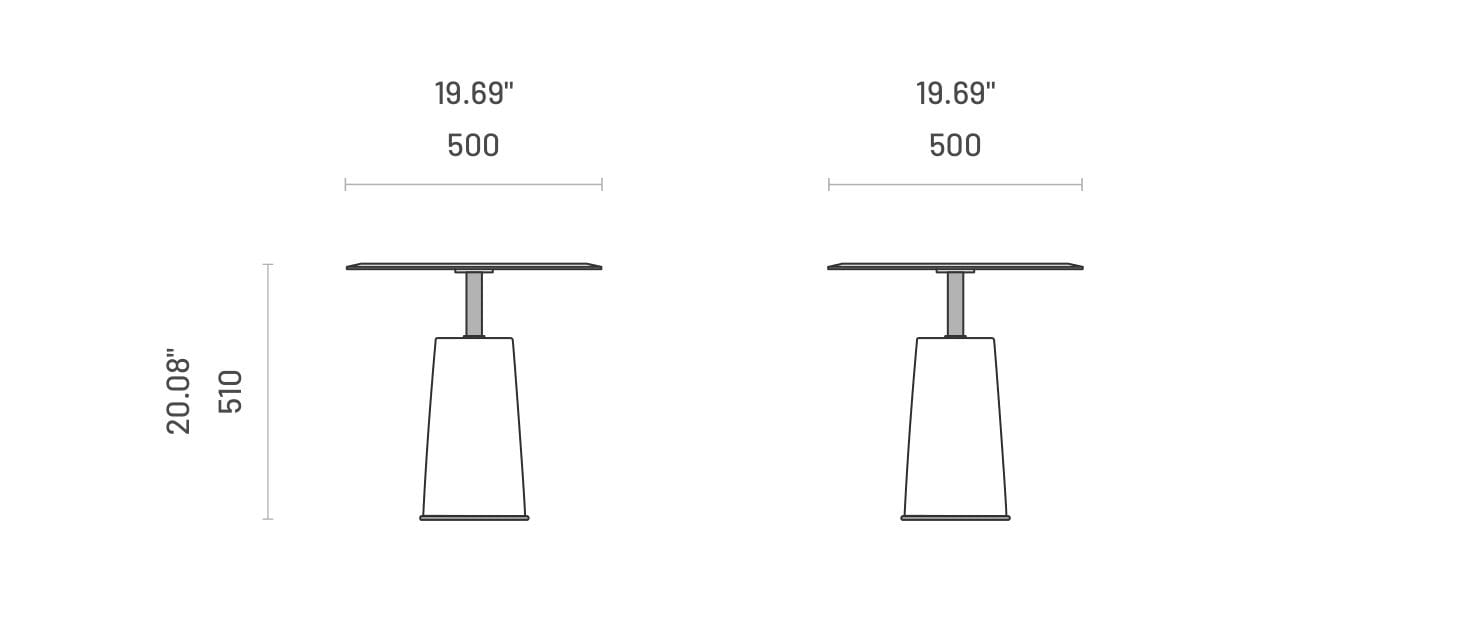 Стеклянный квадратный журнальный столик Domkapa Panton ARCH-00087987 - Вид №4
