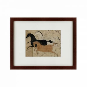 Картина в раме 60х47 см "Арабские скакуны, Персия, 16век" КАРТИНЫ В КВАРТИРУ  135674 Коричневый