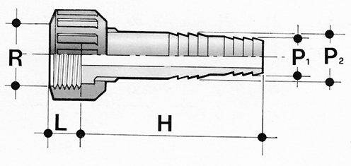 SANIT 842700210123321 Шланг, PVC-U, с накидной гайкой  - Вид №1