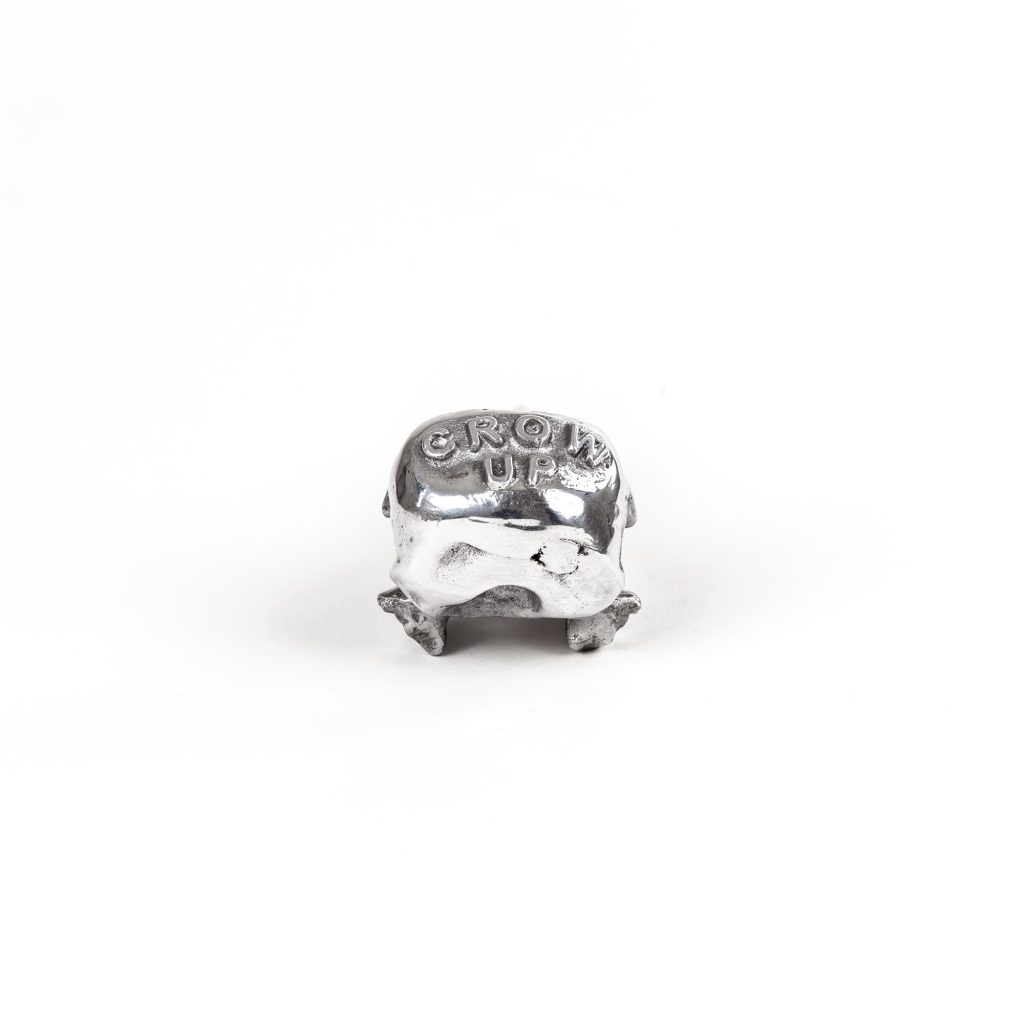 Статуэтка алюминиевая серебристая Wunderkammer Bird Skull SELETTI ПТИЦЫ 00-3883244 Серебро  - Вид №3